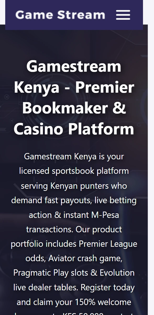 Gamestream Kenya Mobile App